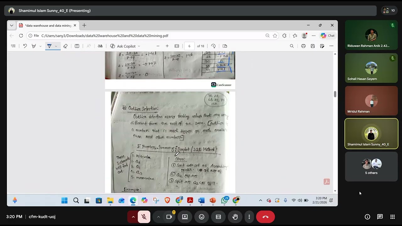 SE-444: Data Warehouse & Data Mining (Mid exam Class)