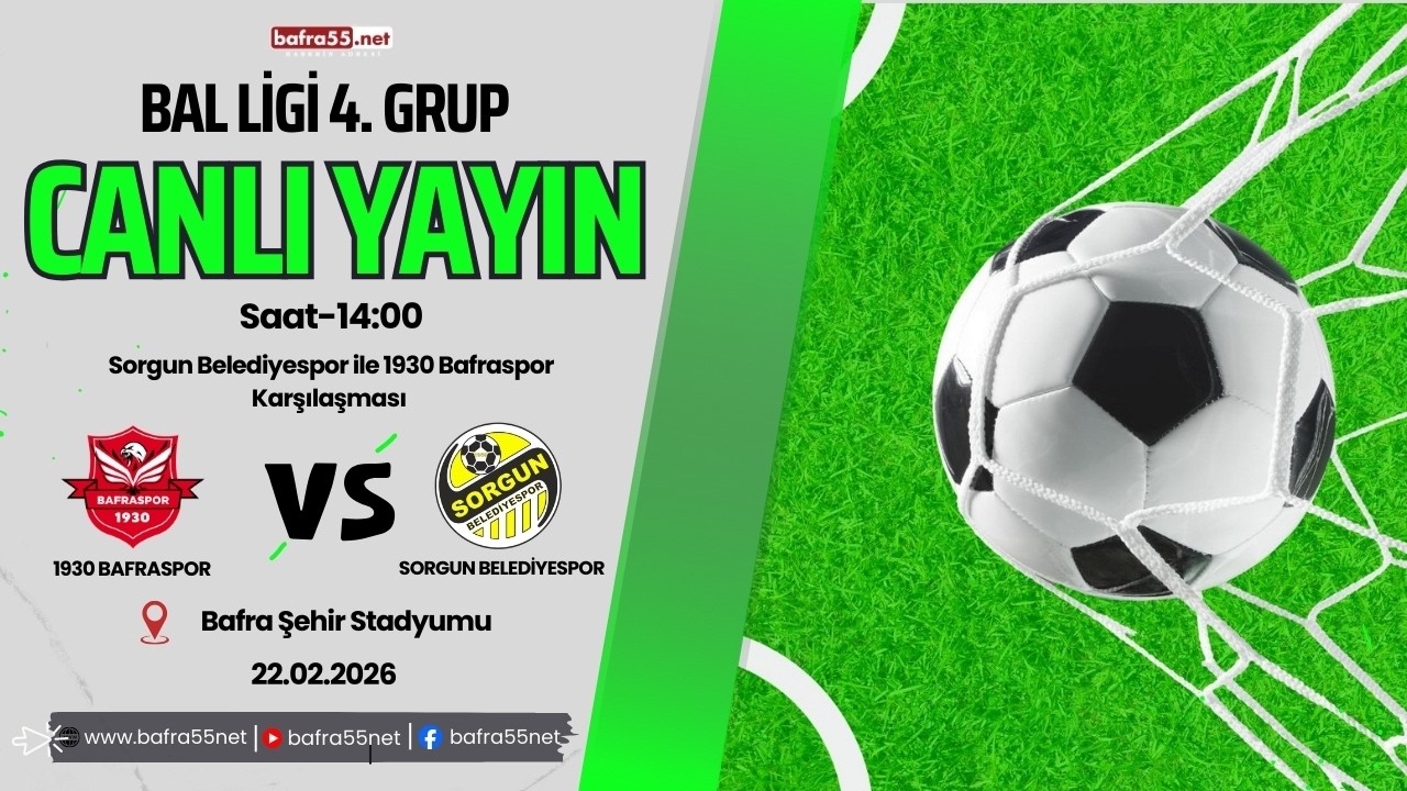 Bafraspor, Sorgun Belediyespor’u Kendi Sahasında Ağırlayacak