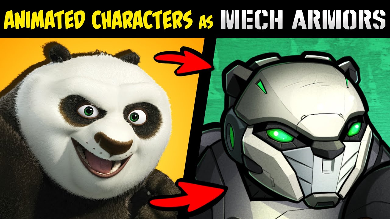 What if FAMOUS ANIMATED CHARACTERS Were MECH ARMORS?! P2 (Stories & Speedpaint)