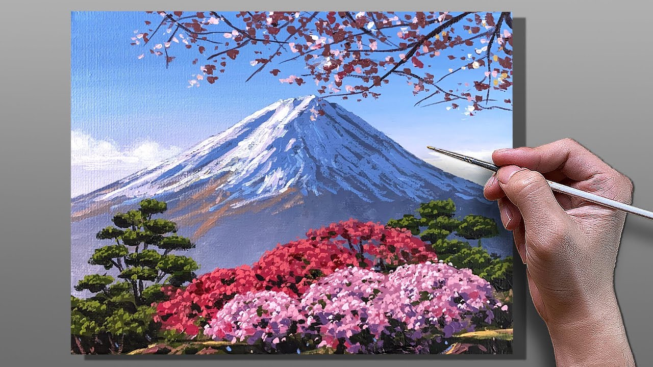 How to Paint Mount Fuji Japan / Correa Art