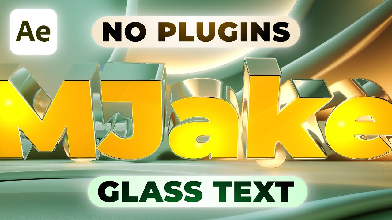 Glass Text or Logo VFX Animation in Adobe After Effects
