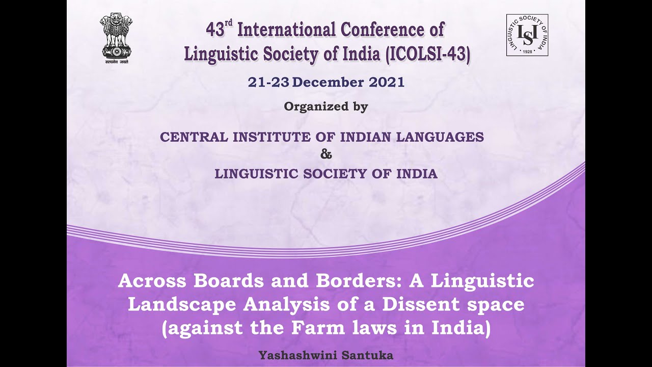 Across Boards and Borders  A Linguistic Landscape Analysis of a Dissent space against the Farm laws