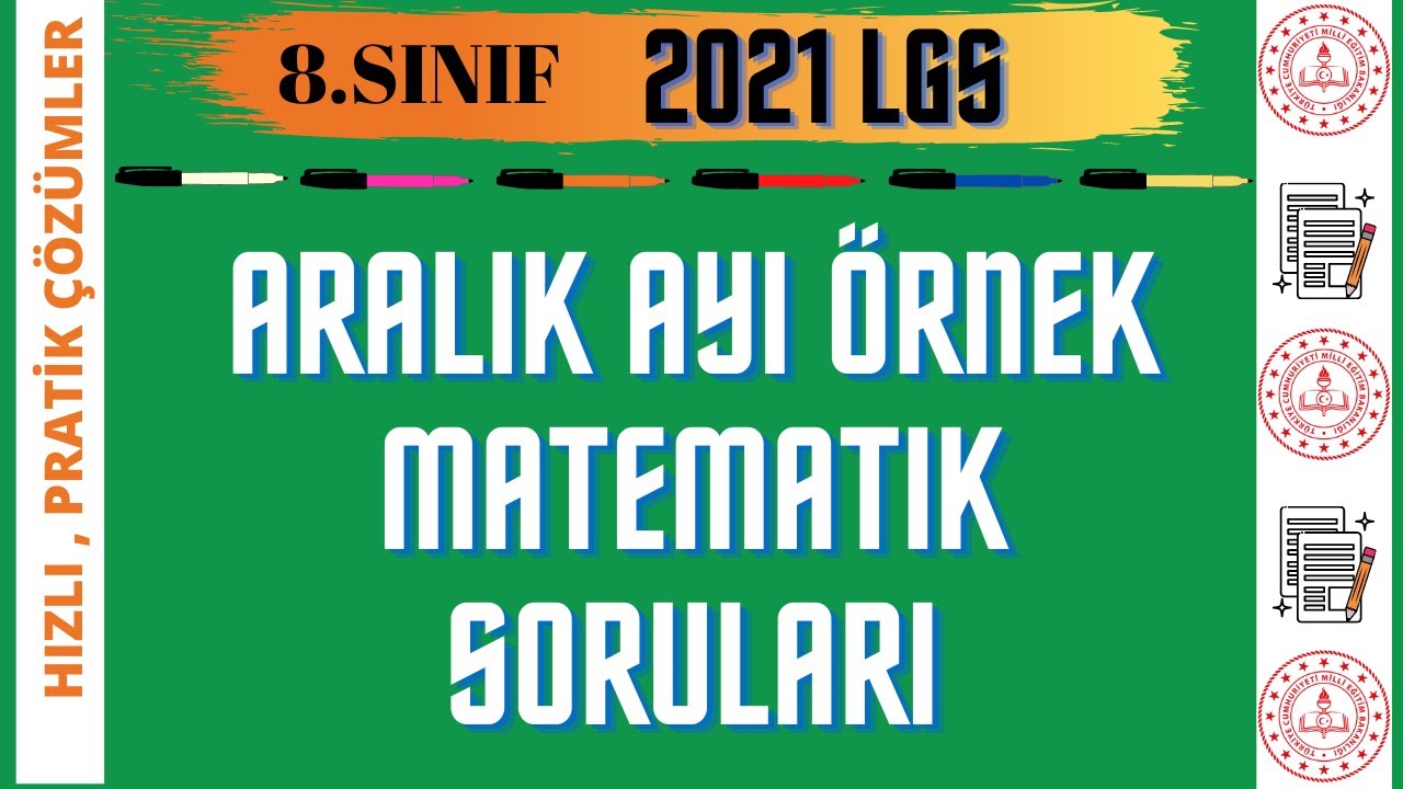 LGS 2021 aralık ayı MEB örnek matematik soruları