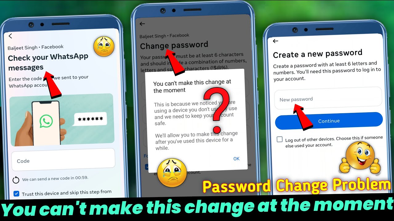 You can't make this change at the moment Facebook 2025? | Facebook Password Change Problem Fixed?