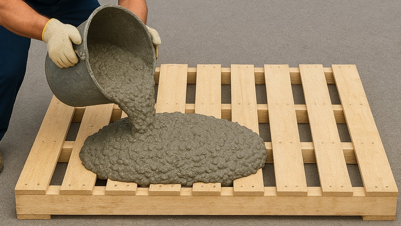 Amazing Creations from Cement and Wooden Pallets - DIY Outdoor Kitchen Table