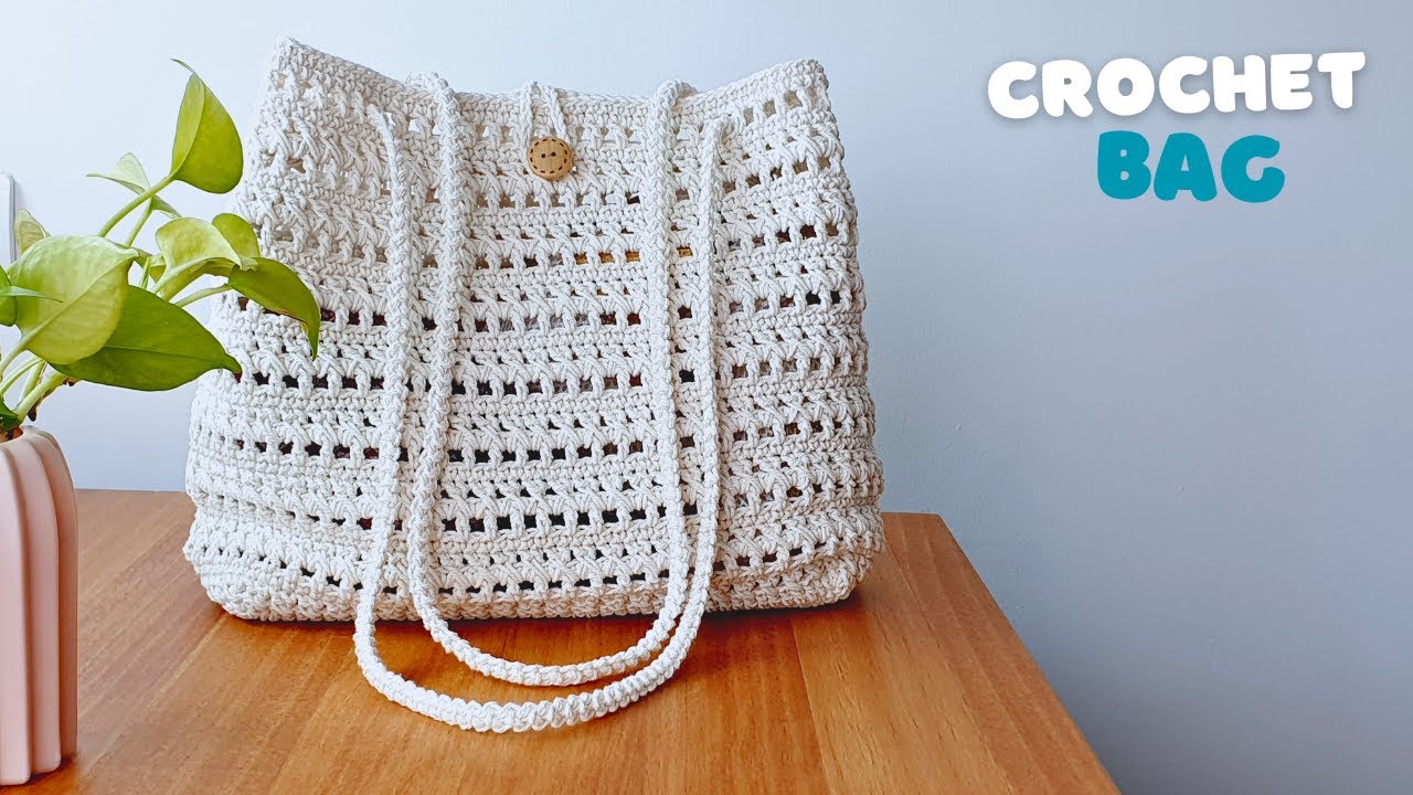 Easy Crochet Tote Bag | Crochet Net Bag You can make it for a gift | ViVi Berry Crochet
