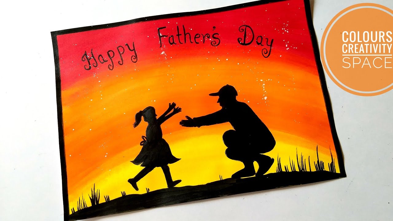 Father's  Day easy painting/Father's day painting ideas easy/beginners tutorial/Father's day gift