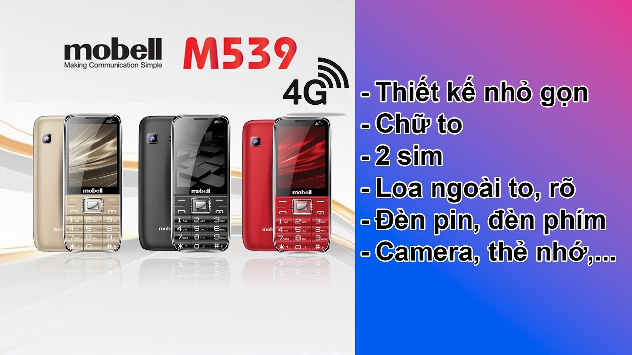 Review điện thoại bàn phím Mobell M539 4G
