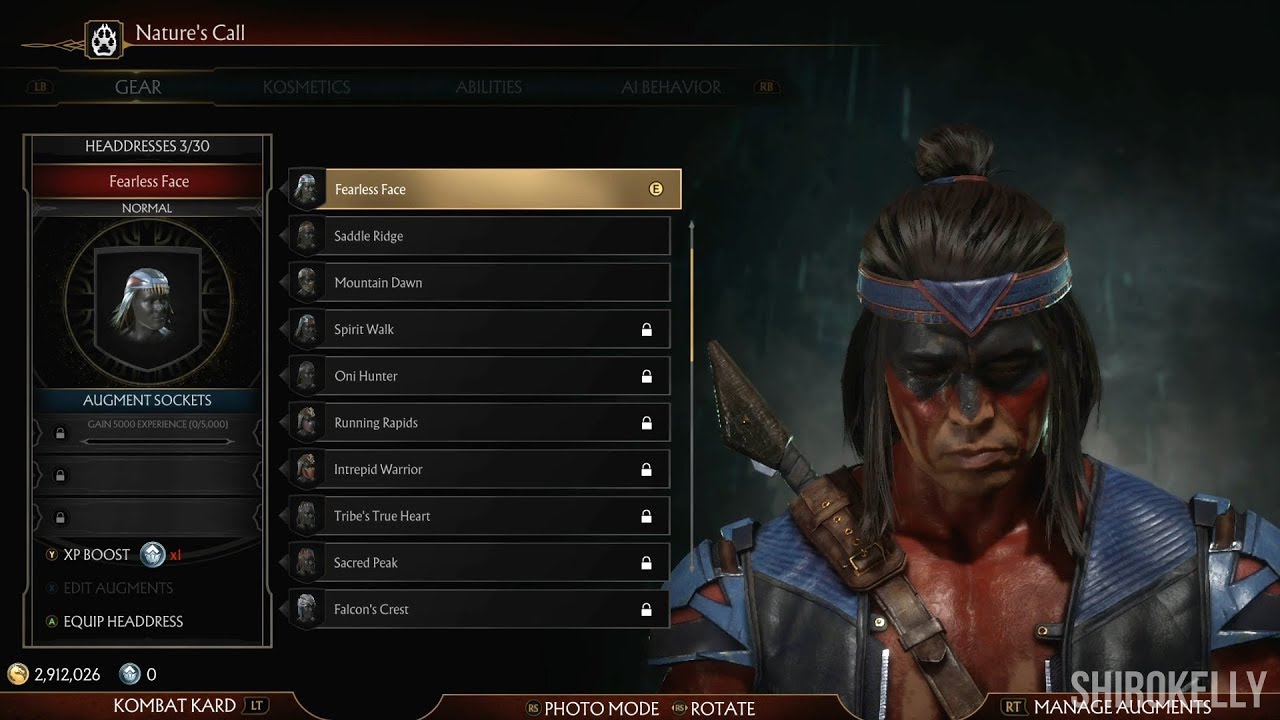 Mortal Kombat 11 : Nightwolf Character Customization / All Outfits & Gear