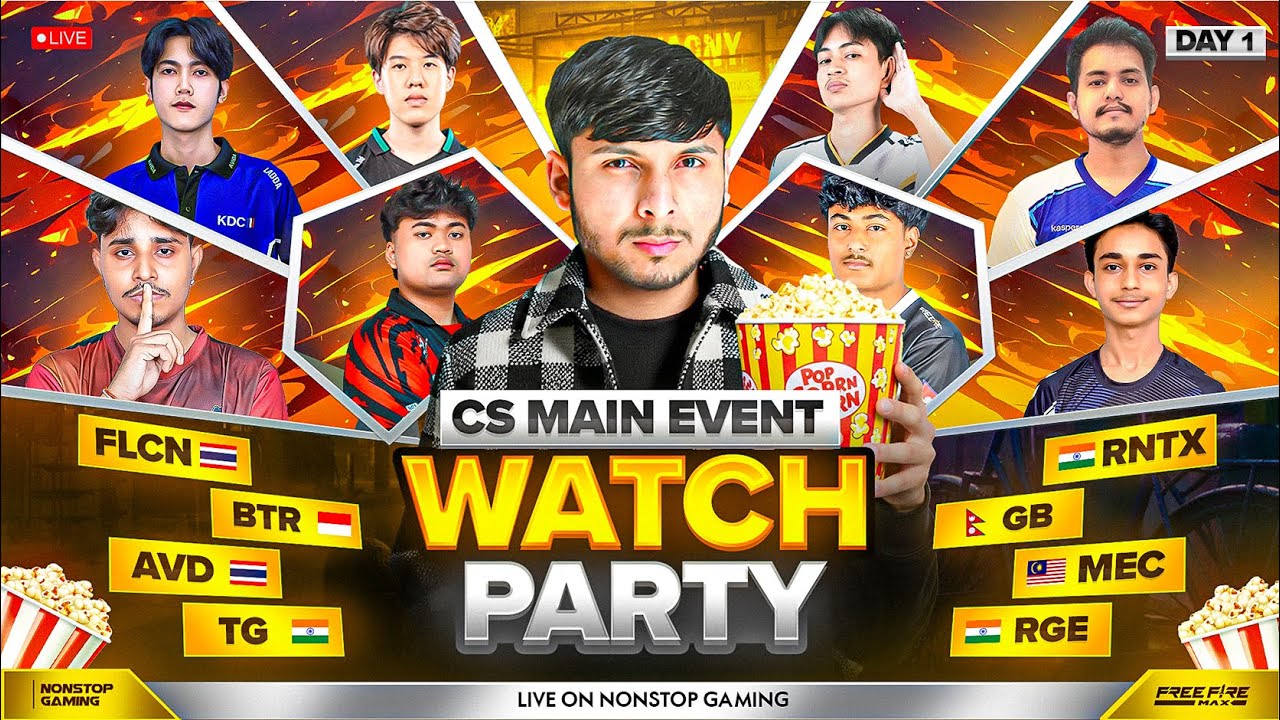 FFMAI CS MAIN EVENT DAY-1 🔥 🇮🇳 || TG, RNTX,RGE 🇮🇳 vs FLCN, AVD 🇹🇭, BTR 🇮🇩 #nonstopgaming
