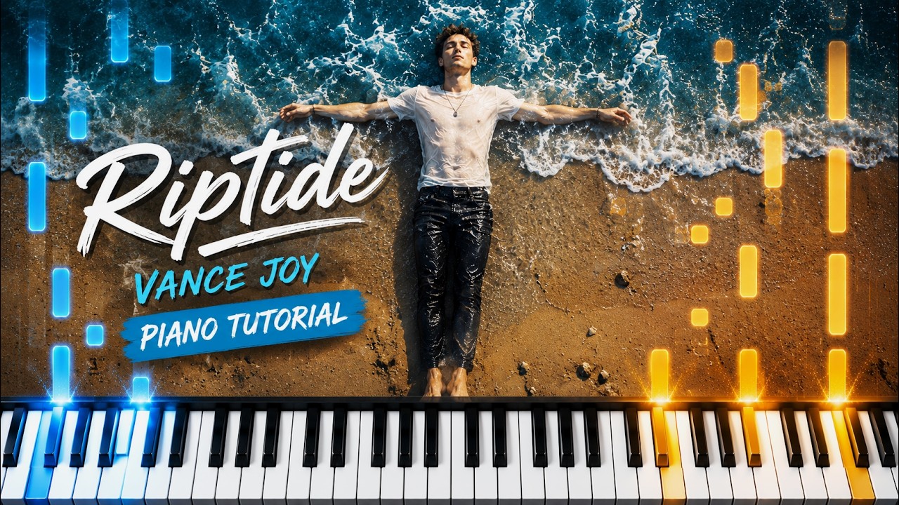 Riptide Vance Joy Piano Lesson! (Beginner)