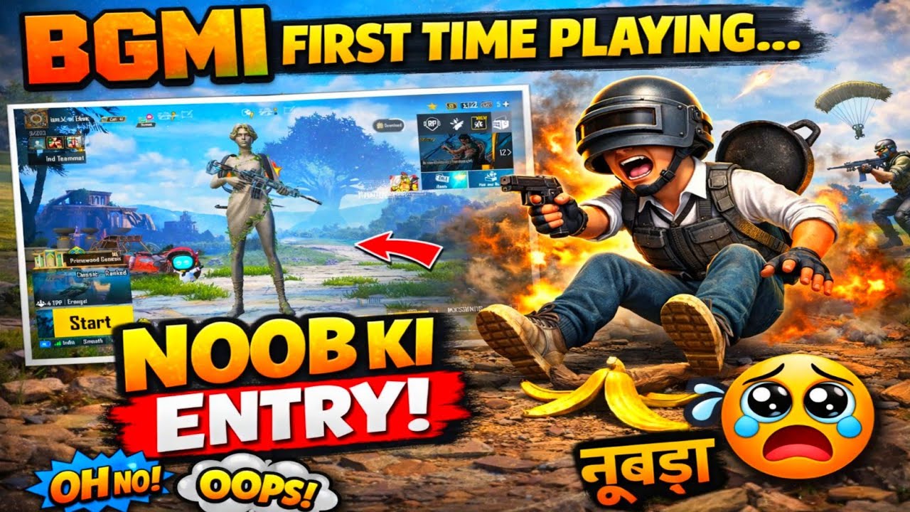 My First BGMI Match 😅 | Noob Gameplay but Full Fun!