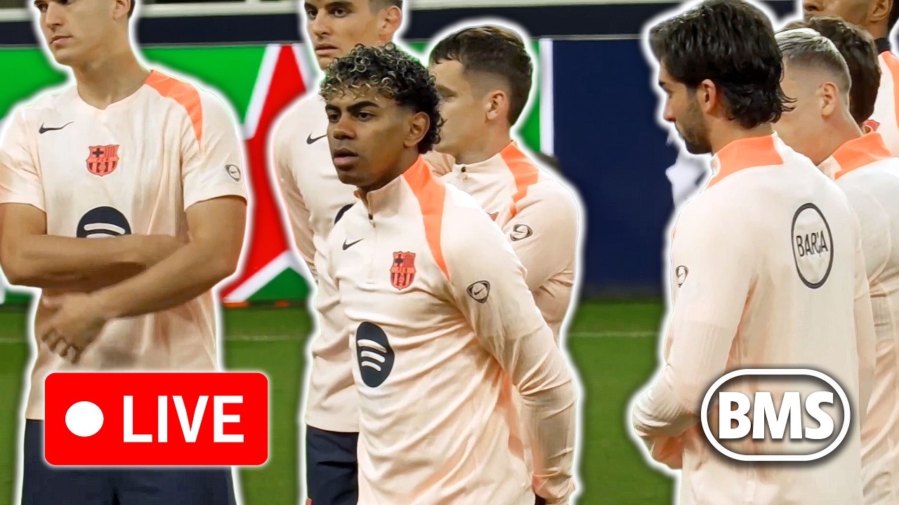 🔴 LIVE | Barcelona train at St James' Park ahead of Newcastle Champions League clash