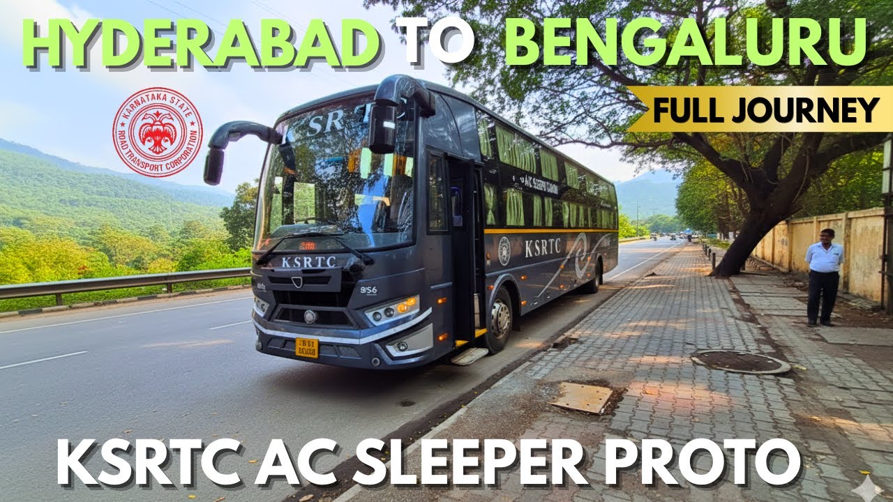 HYDERABAD TO BENGALURU BUS JOURNEY BY KSRTC TATA AC SLEEPER - PROTO 13.8M | AWESOME ENGINE 🔥🔥 |