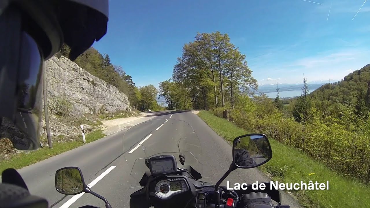 Balade moto : lac de Neuchâtel - Suisse (6 mai 2016)