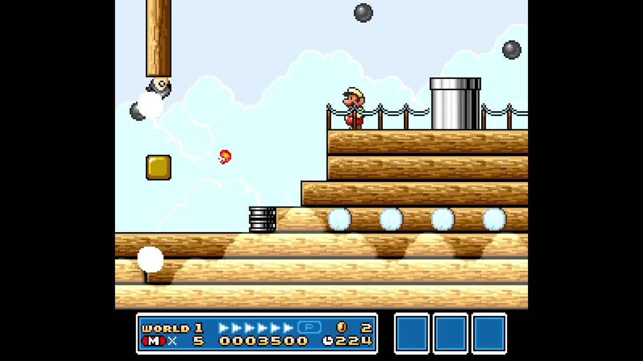 Ship Outskirts - Iggy | SMAS SMB3 Custom Level