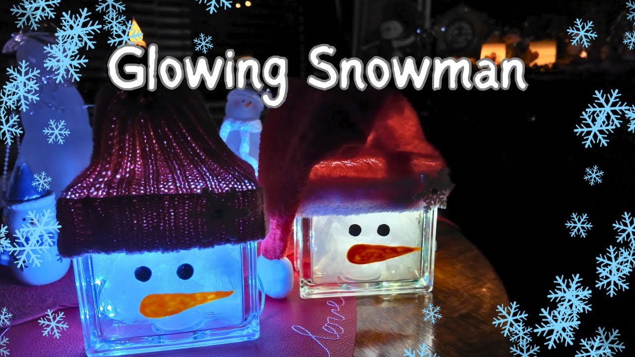 Turn a Glass Block Into a Glowing Snowman ⛄✨ | Easy Winter DIY