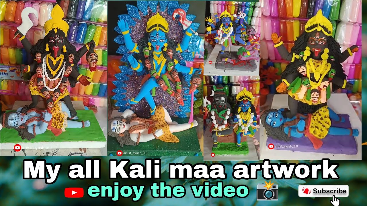 🌺 My best all Kali maa artwork 👍♥️ enjoy all my  best artwork in one video 📸 #durga #durgamaa