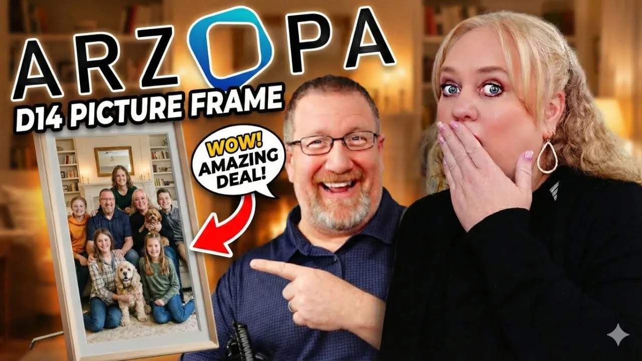 The BEST Gift for Big Families! Arzopa D14 Digital Photo Frame Review!