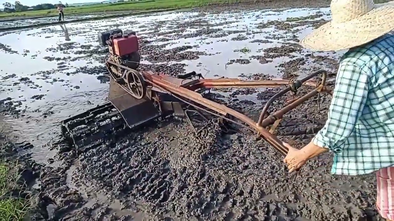 HAND TRACTOR PLOWING AND HARROWING | TRACTOR #viral #trending #farming 