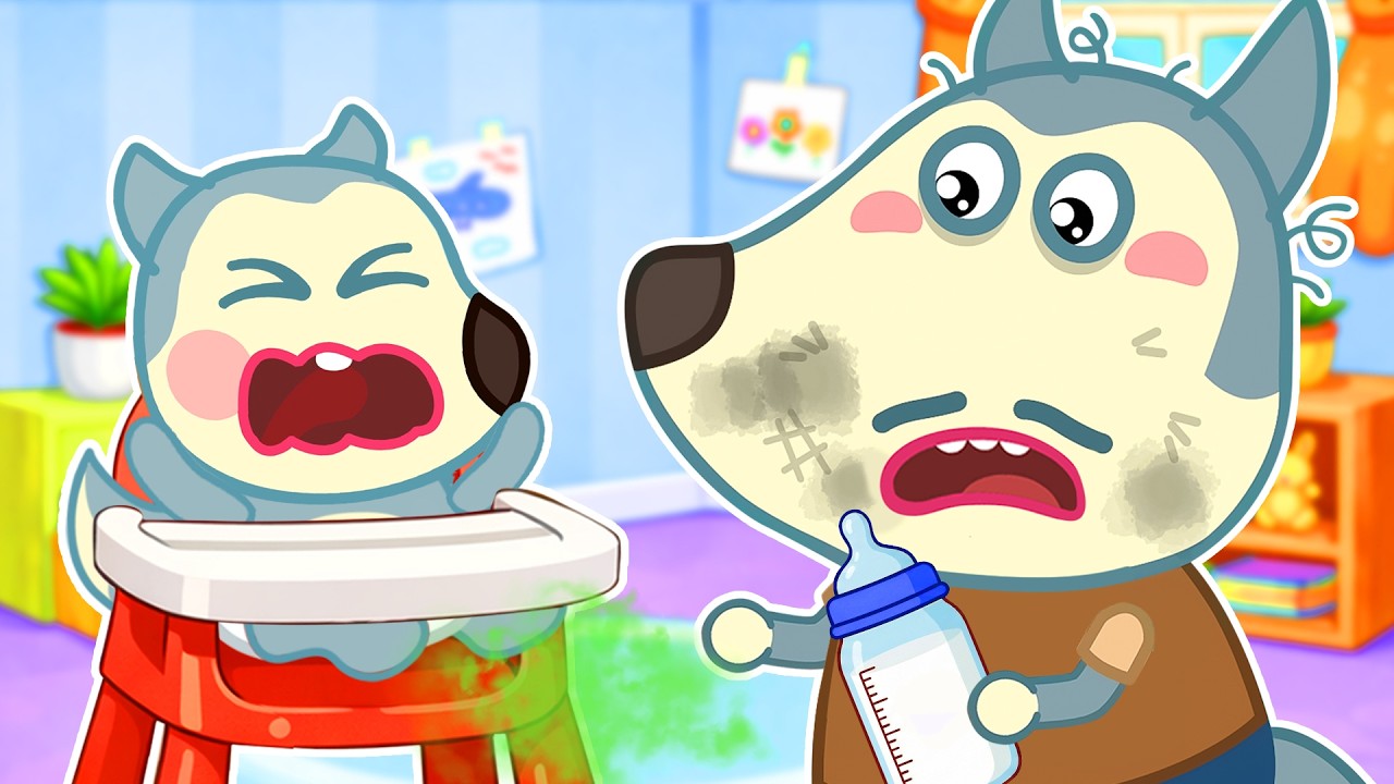 Cuida al Bebé | Canciones infantiles | Canciones infantiles para Niños | Wolfoo en Español