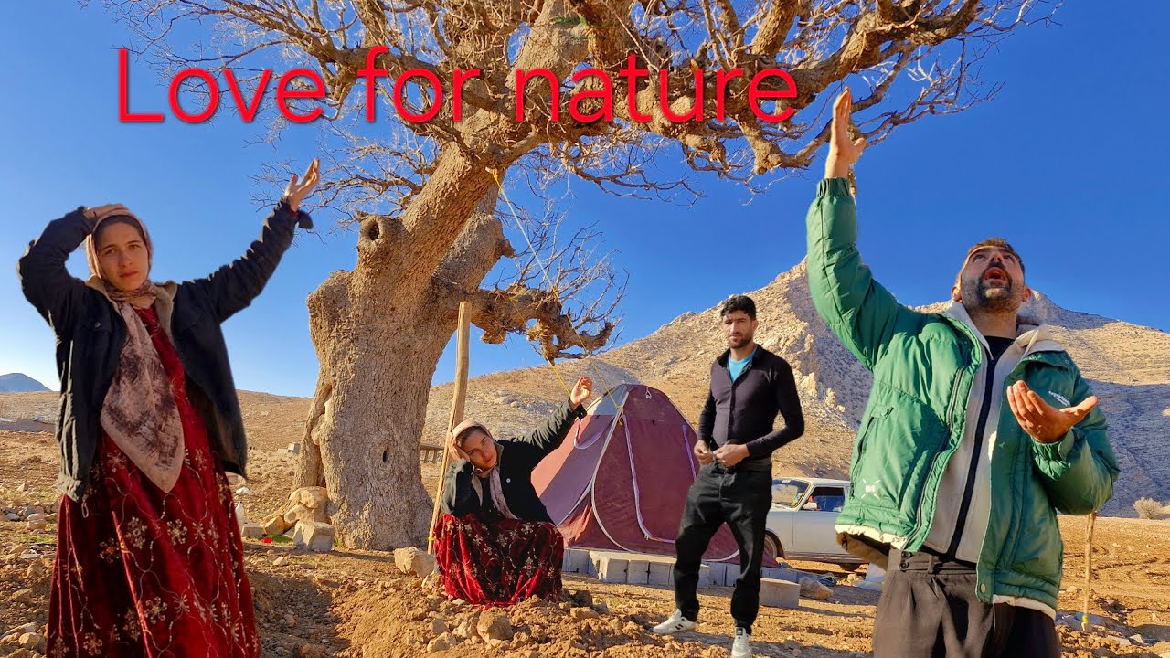 A pregnant mother tree made nomads homeless. Love for nature🌳⛰️🏠