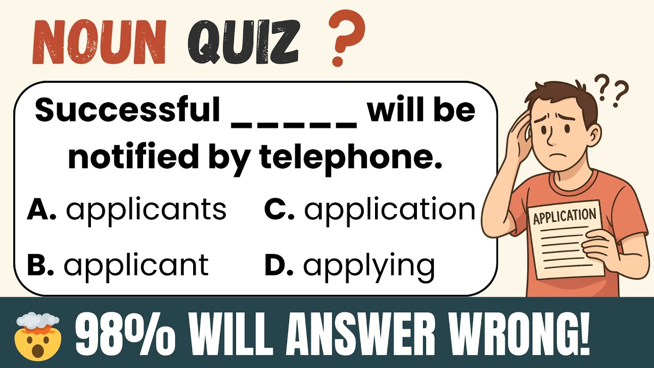 NOUN QUIZ | Test your English WORD FORMATION - Can you score 15/15?