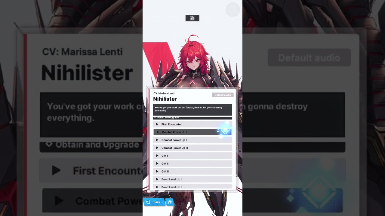 Goddess of Victory: Nikke, Nihilister All EN Voicelines