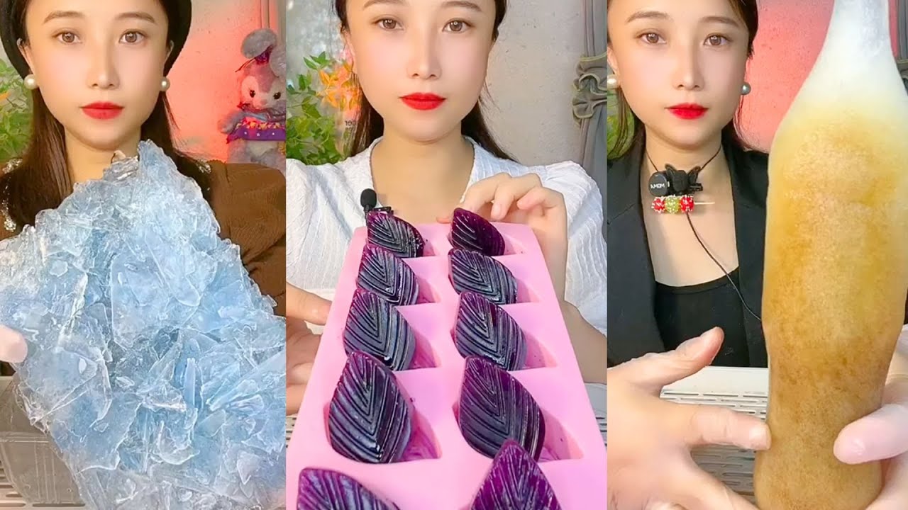 Homemade Chinese Ice Eating ASMR | Soft Frozen Desserts & Snow Ice Sounds #77