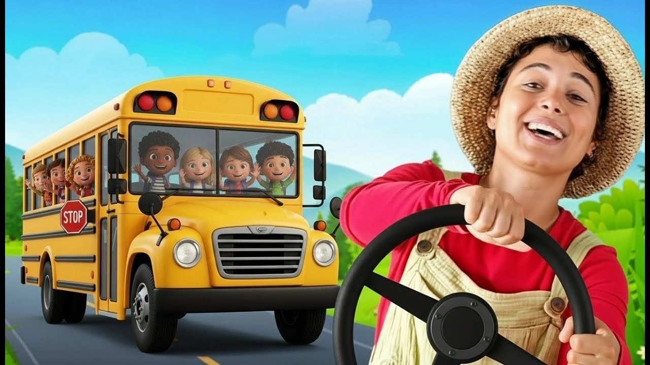 The Wheels on the Bus 🚍|  Safety rules in the Bus for kids | Learn and Sing along Fun Nursery rhymes