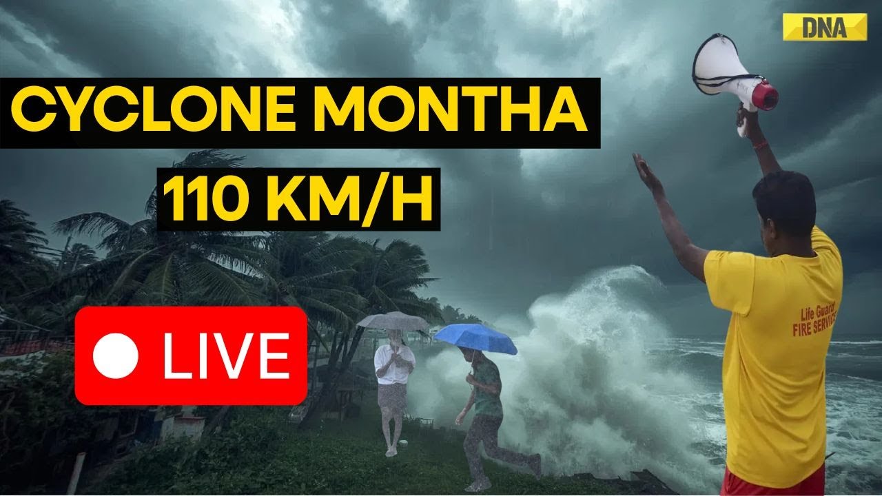Cyclone Montha Live Updates: Cyclone Speeds At 110 km/h| IMD Weather Update | Severe Cyclone Montha