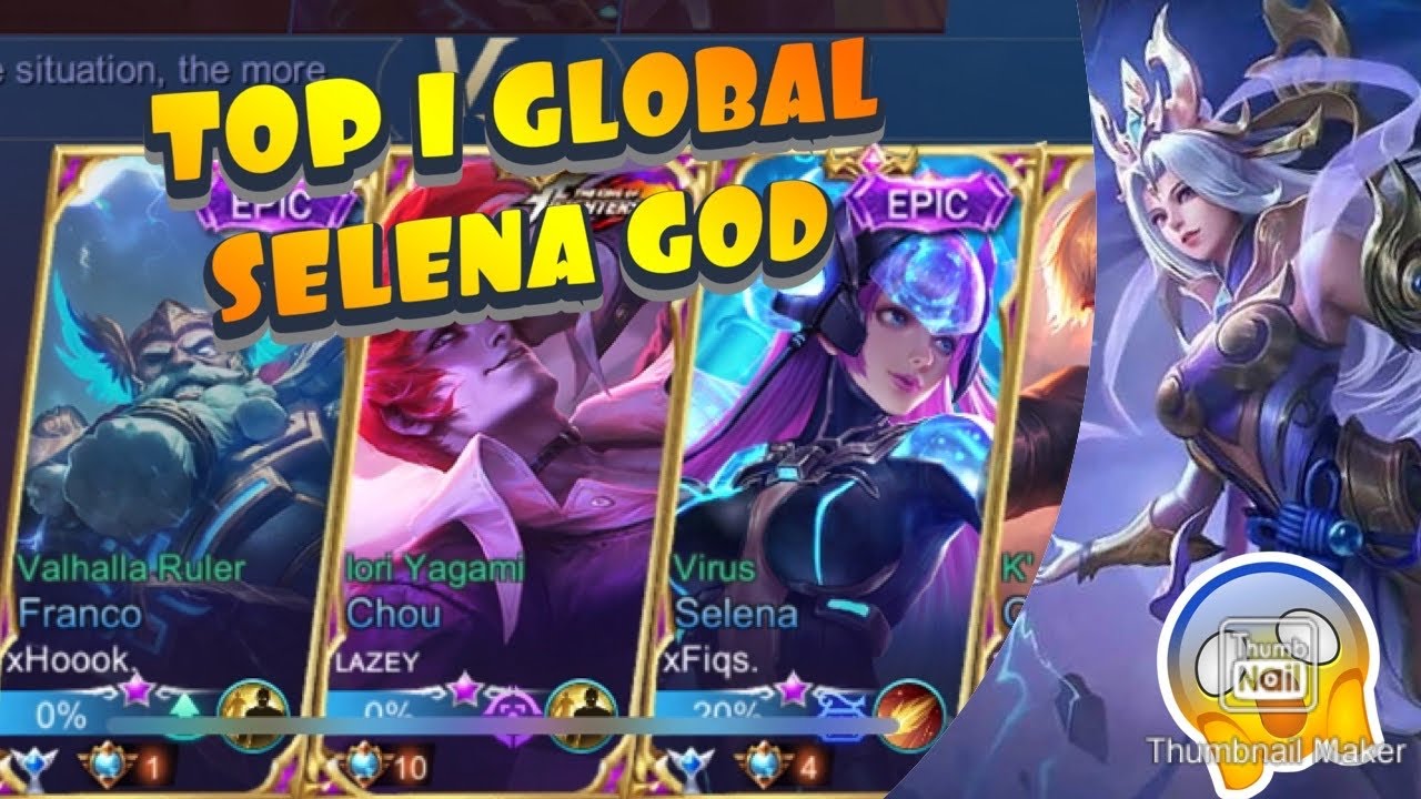 Top 1 Global SELENA + Top 1 Malaysia FRANCO + Top 10 Brunei CHOU | GAMEPLAY | Mobile Legends