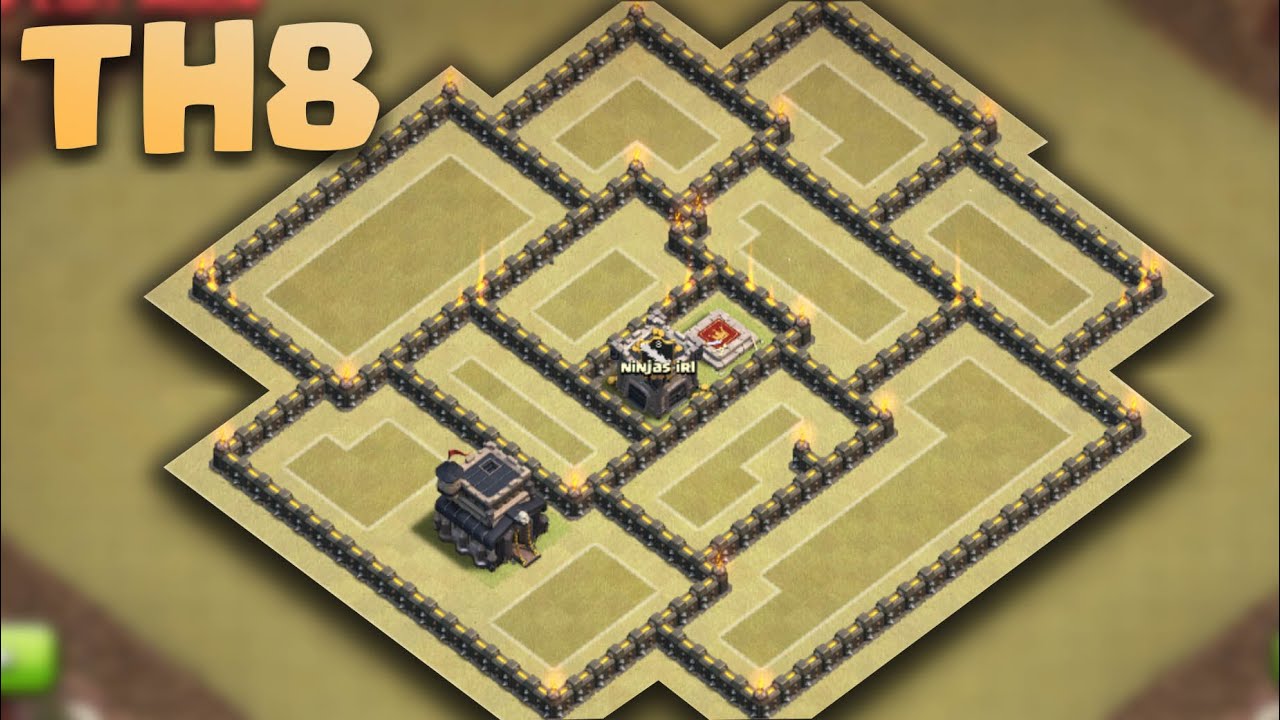 Clash of clans - Town Hall 8 (Th8) Clan war Base [Anti 3 star/dragon/goho] 2016 + Replays
