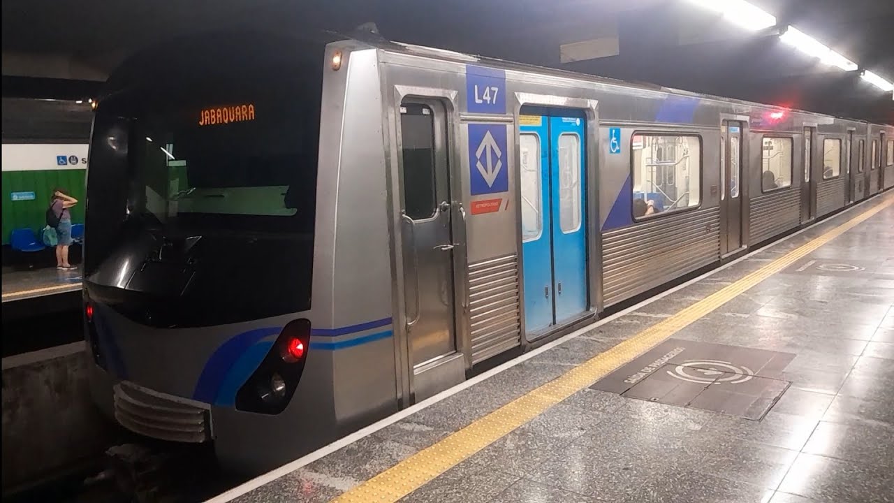 Metrô SP | trecho completo da Estação Ana Rosa até São Judas no trem frota L (L47) 