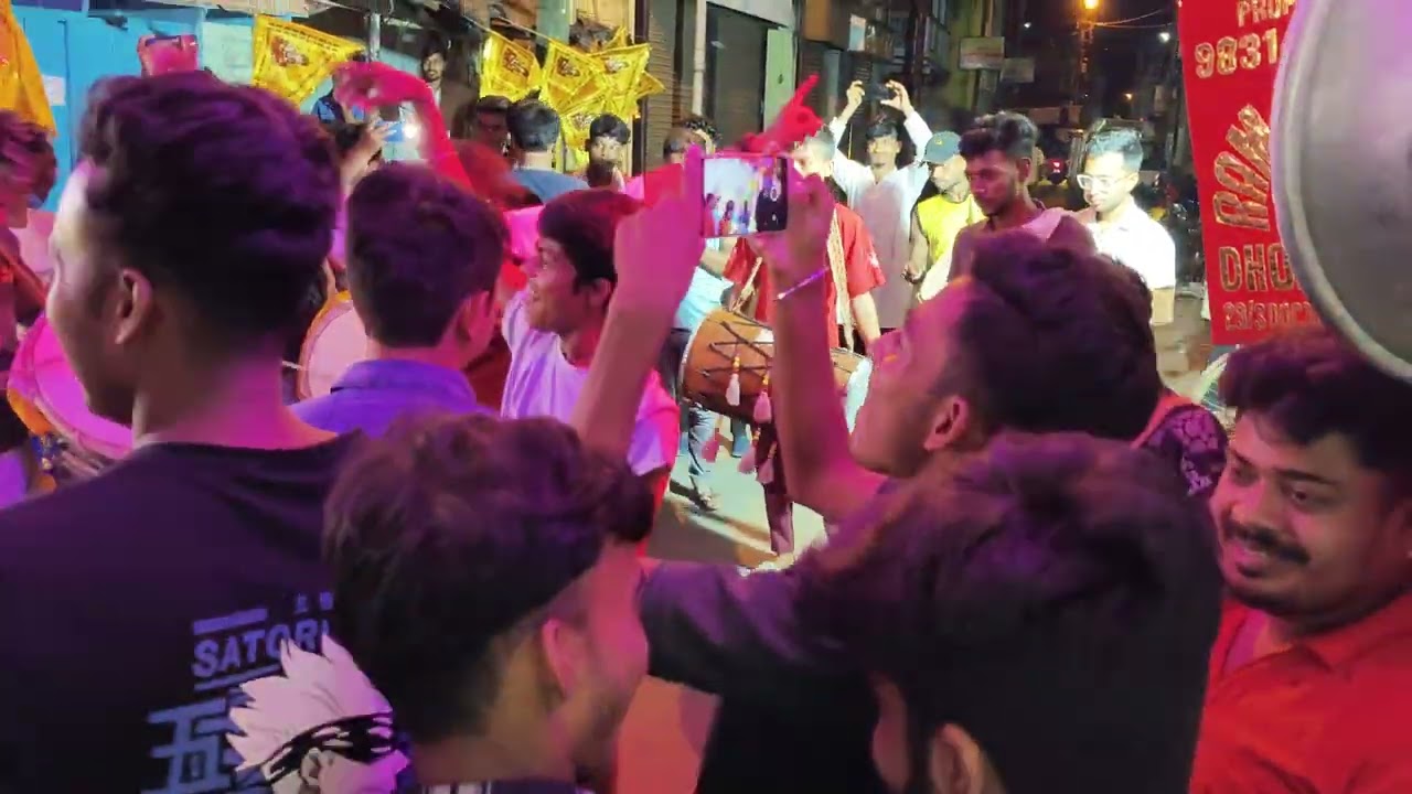 NABADWIP GANESH PUJA 2025//RAM SHYAM DHOL TASHA PARTY //PLAYED AWESOME  SONGS//🔥﻿🔥﻿🔥