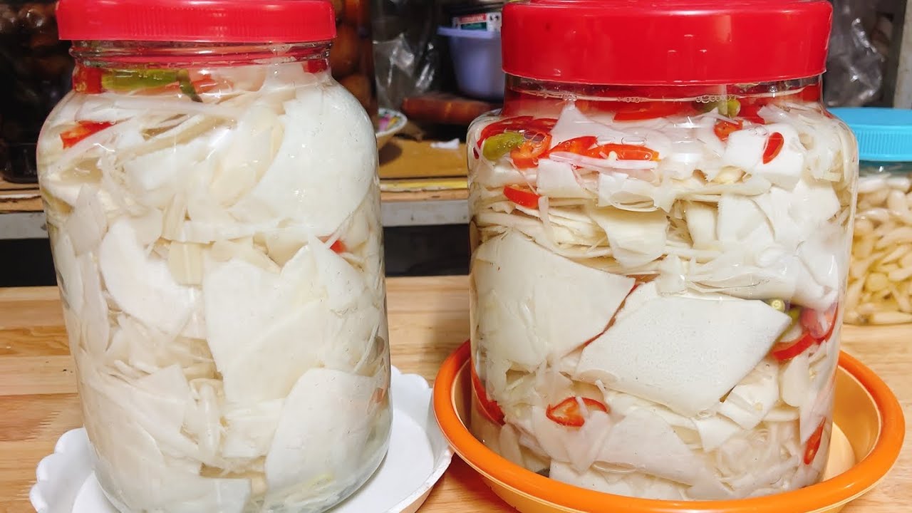 Cách Làm Măng Chua Trắng Giòn Không Đắng Để Được Lâu Nhờ Một Loại Nước | Món Ngon Quê Nhà 