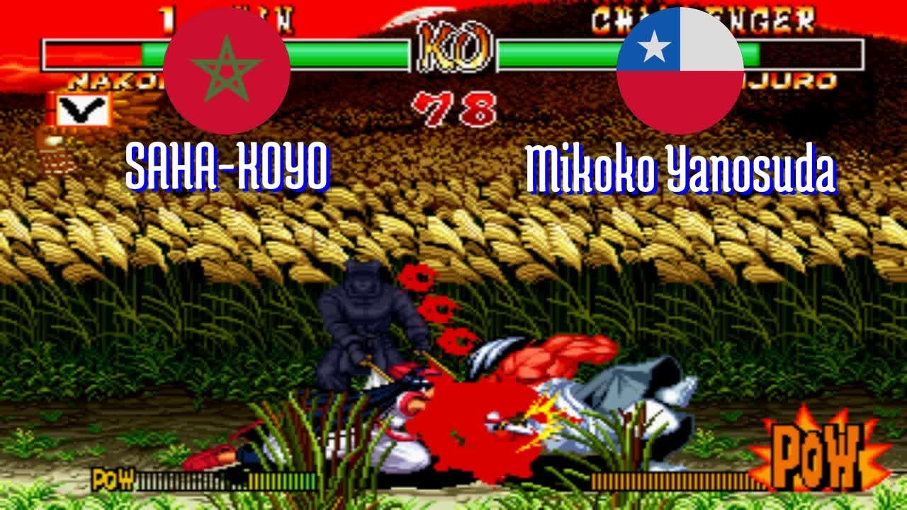 FT5 @samsho2: SAHA-KOYO (MA) vs Mikoko Yanosuda (CL) [Samurai Shodown II Fightcade] Mar 9