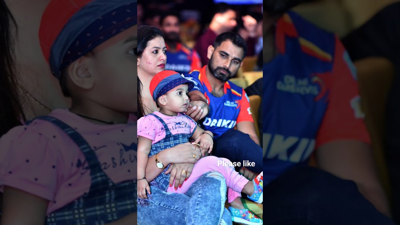 Mohammed Shami with his wife and cute daughter❤# Shami#shorts#viral#trending