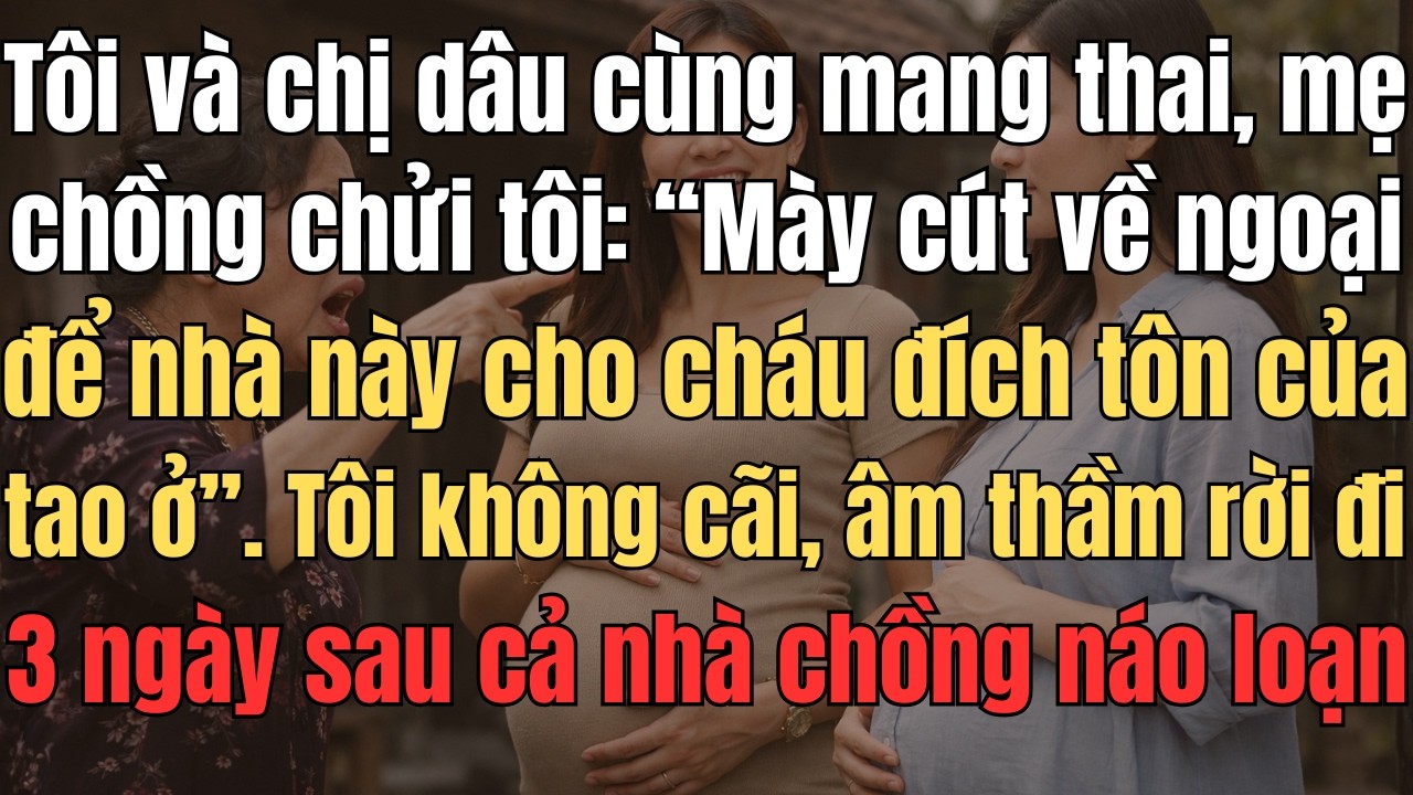 Tôi Và Chị Dâu Cùng Mang Thai, Mẹ Chồng Chửi Tôi: “Mày Cút Về Ngoại Để Nhà Này Cho Cháu Đích Tôn Của