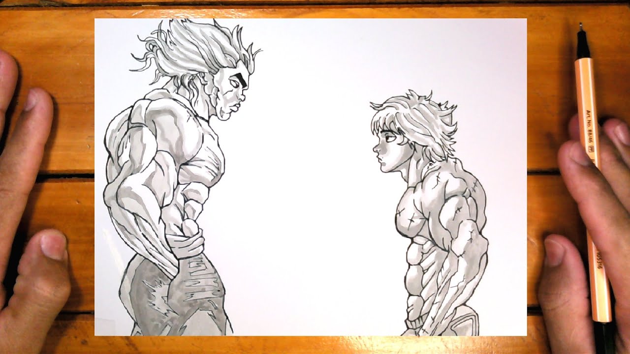 Como desenhar o Baki Hanma e Yujiro Hanma