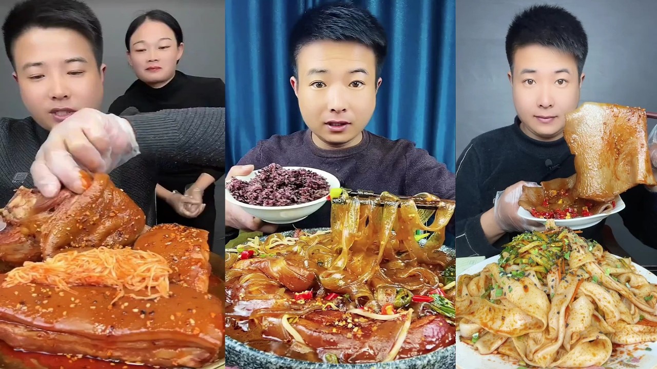 【ASMR】【MUKBANG】BIG BRAISED PORK BELLY | EATING SHOW |CHINESE MUKBANG |食べ |吃播 LOVE ASMR #咀嚼音 #381