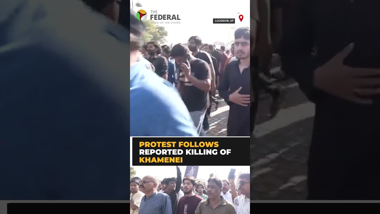 Shia Muslims protest in Lucknow over Khamenei's killing