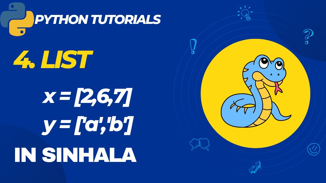 4. List in python in sinhala| python list in sinhala| python for machine learning|list append