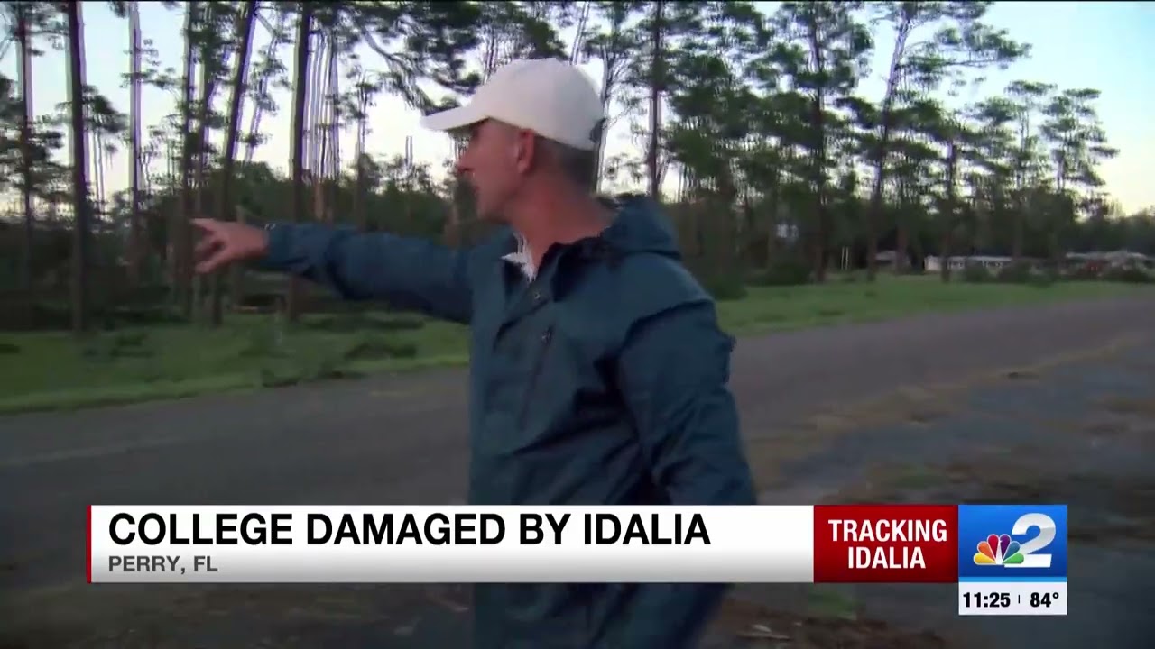College in Perry, Florida damaged by Idalia