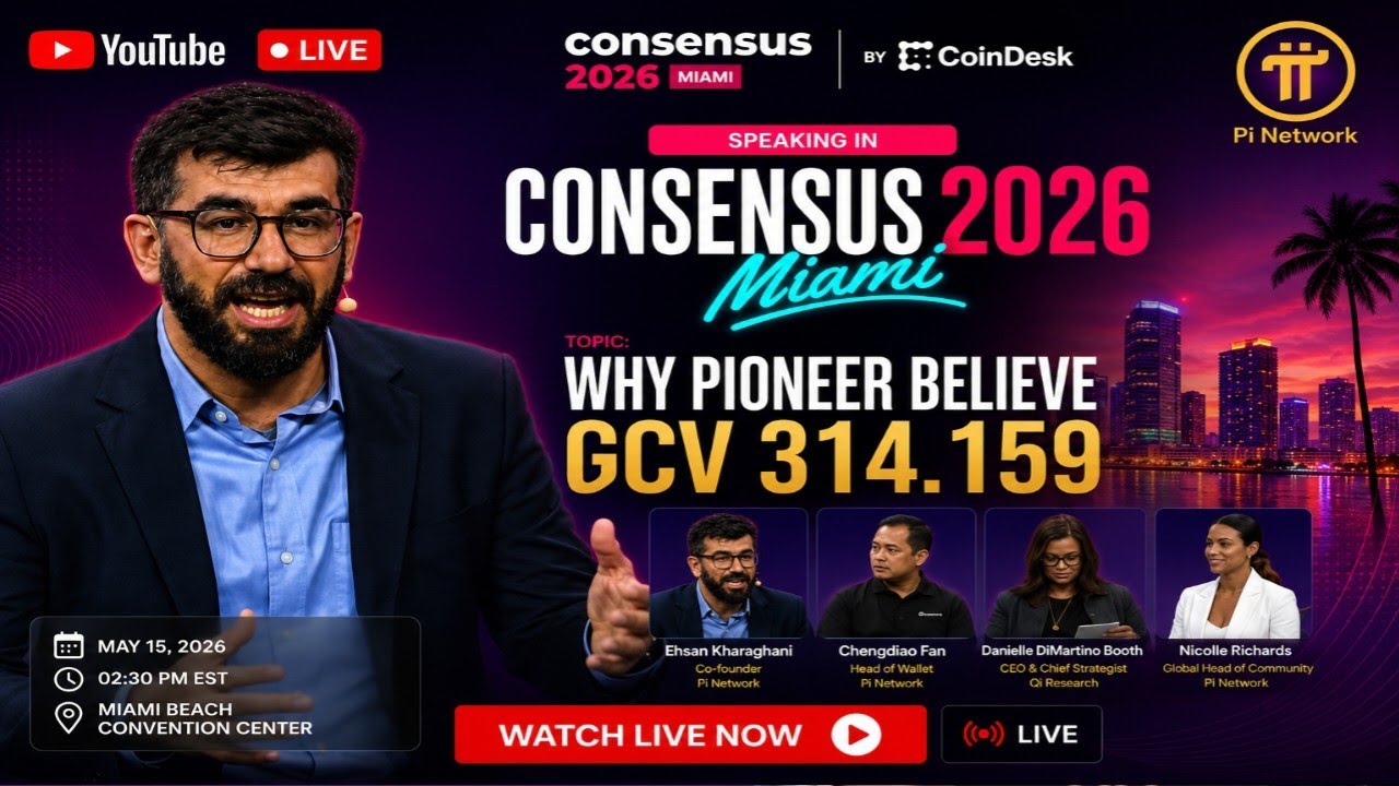 LIVE: Pi founder Nicolas Kokkalis gave a panel discussion at the Consensus 2026 conference in Miami.