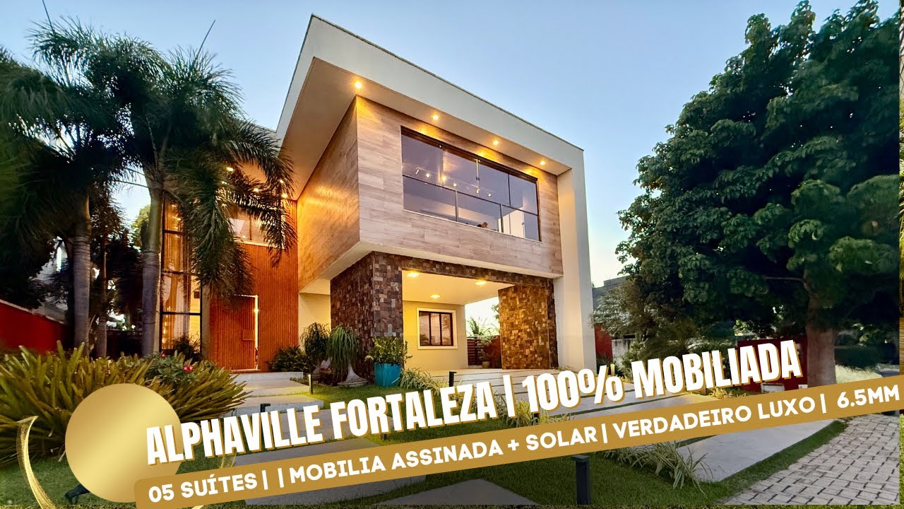 Um sonho de residência 100%mobiliada |05 suítes| Móveis assinados| Solar | Alphaville Fortaleza!