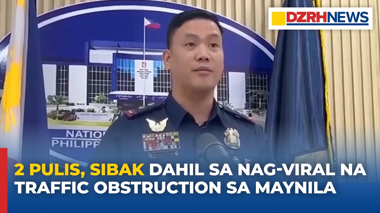 2 pulis, sibak dahil sa nag-viral na traffic obstruction sa Maynila