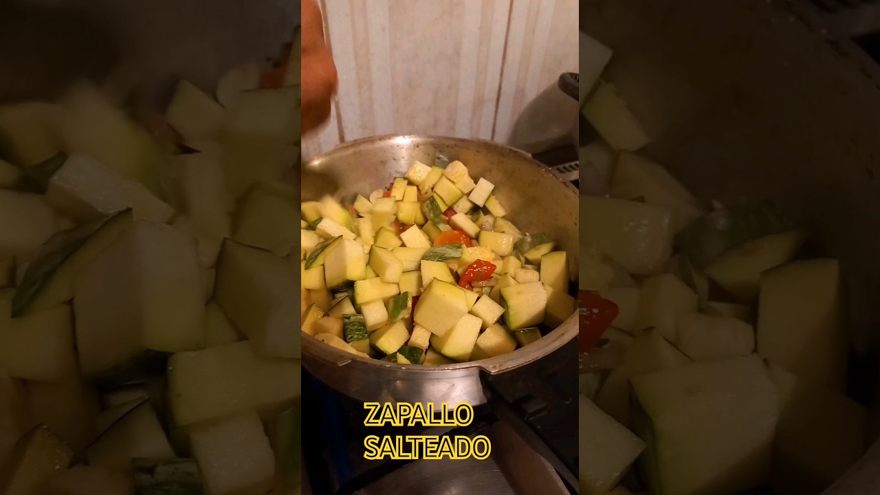 La primera cosecha de zapallos, lo hice salteado. Cero químicos. 