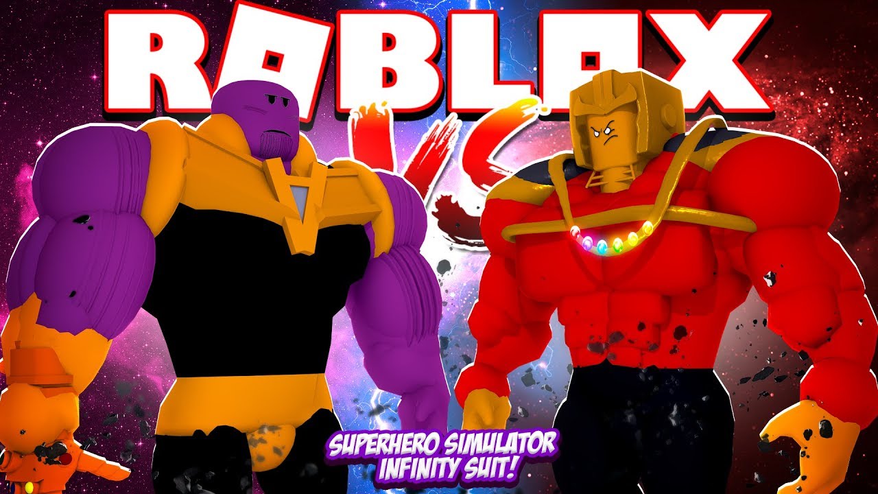 ROBLOX - SUPERHERO SIM, THANOS vs INFINITY ROPO!!