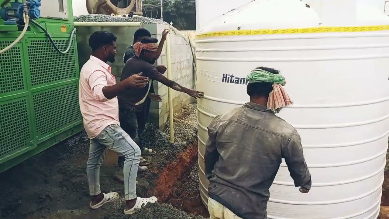 10000 litre ka pani ka tank bataenge 10000 लीटर का पानी का टैंक बैठ रहा है